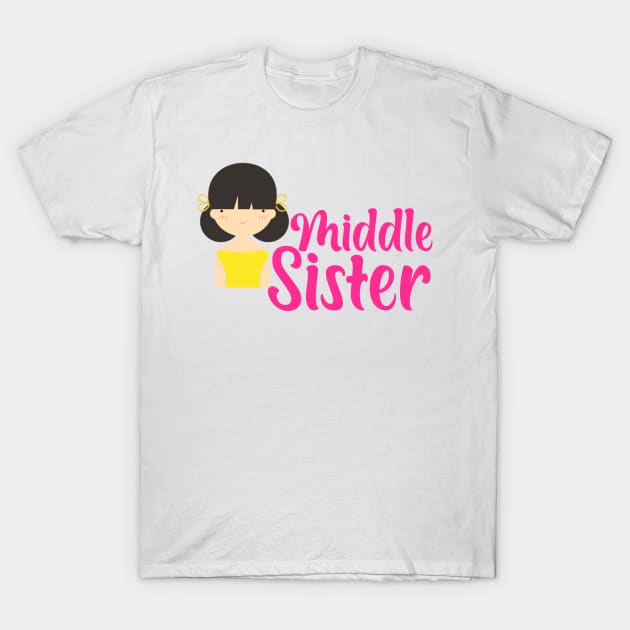 Middle Sister t shirt T-Shirt by Dody